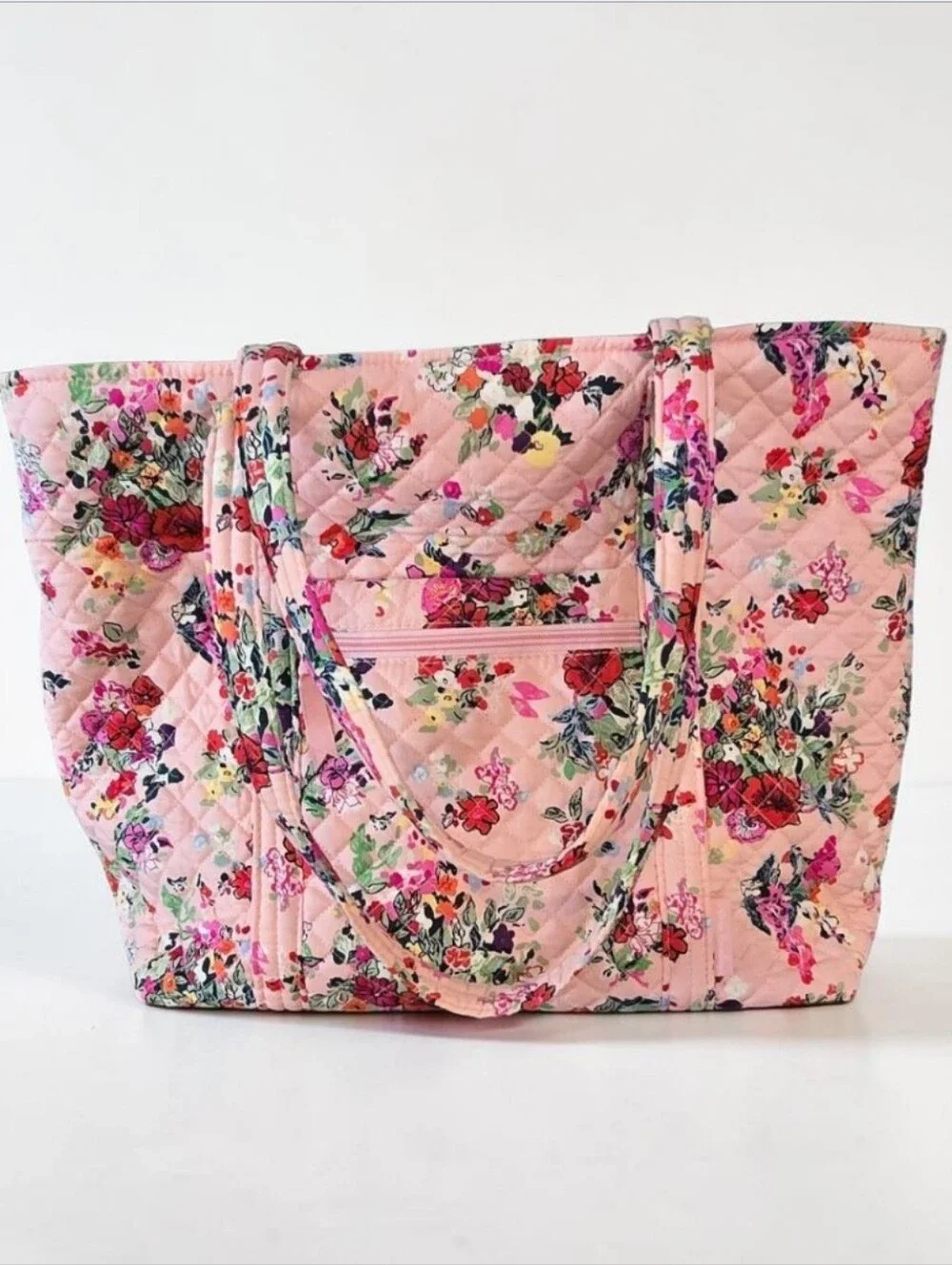 Vera Bradley Quilted Tote Bag Pink Floral Pattern 15